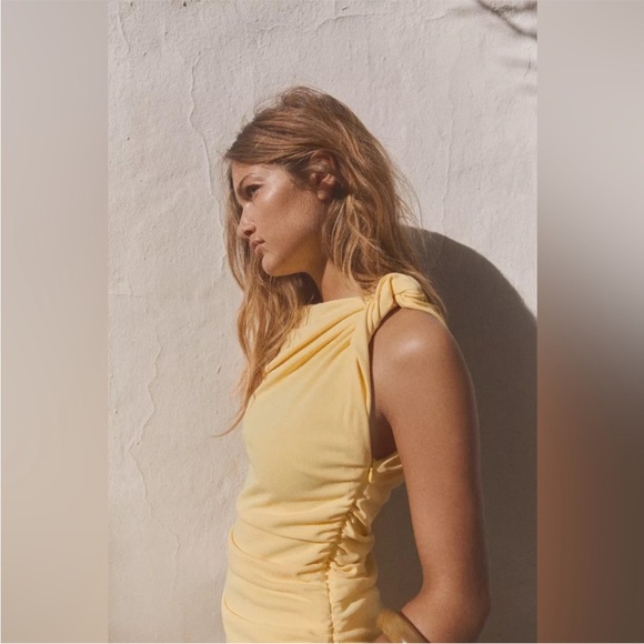 ZARA ASYMMETRIC MIDI DRESS - Picture 10 of 13